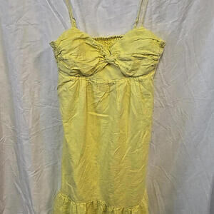 Banana Republic WOMENS 6 Spaghetti‎ Boho chic Bohemian Cottage Ruffled Hem F3-5